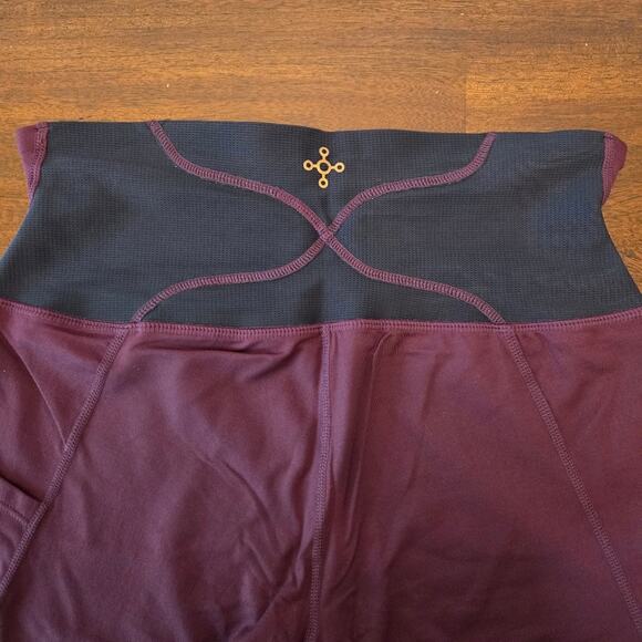 NWT Tommie Copper Women's Lower Back Support Leggings Burgundy Size L - Picture 3 of 12